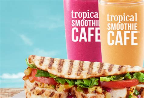 We make eating better easy breezy with fresh, made-to-order smoothies, wraps, flatbreads and quesadillas that instantly boost your mood. . Tropical smoothie caf